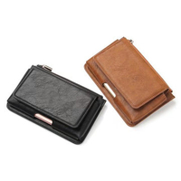 PU Leather Waist Bag Casual Vintage IPhone7/7Plus/6s/6Plus Phone Case Wallet Crossbody Bag For Men