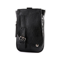 Pu Leather Waist Bag Dual-use Phone Bag Business Sling Bag Crossbody Bag For Men