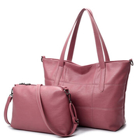 PU Leather Women Bags Elegant Pure Color Shoulder Bag Handbag
