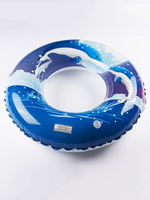 PVC Inflatable Dolphin Printing Thickening Swimming Circle For Children Adult