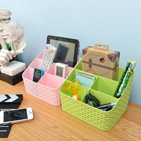 Rattan Shape Storage Container Multi-grid Cosmetics Storage Debris Classification Storage Box