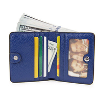 RFID Antimagnetic Thin Genuine Leather Purse Card Holder Coin Bags Short Wallet