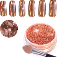Rose Gold Chrome Powder Magic Mirror Effect Nail Manicure Pigments Glitters Shinning 2g