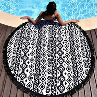 Round Mandala Indian Hippie Boho Tapestry Polyester Blanket Beach Picnic Throw Towel Mat