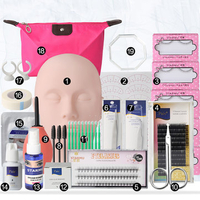 Semi Permanent Eyelash Extensions Set Makeup Individual Curl Glue Tool Kit With Bag