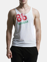 SEOBEAN Mens Mesh Breathable Printed Casual Vest Fitness Jogging Sport Tank Tops