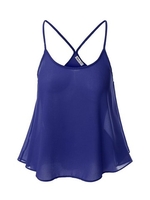 Sexy Chiffon Backless Cami O-neck Tank Tops For Women