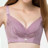 Sexy Deep Plunge Adjustable Soft Wireless Gahter Bra