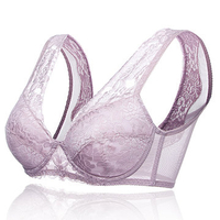 Sexy Embroidery Lace Breathable Ultrathin Bras Full Cup Adjustable Bra
