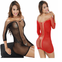 Sexy Erotic Keyhole Front Hollow Out Fishnet Perspective Packet Hip Bodystocking