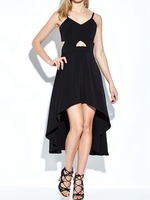 Sexy Hollow Backless Irregular Camisole V-neck Women Dress