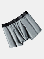Sexy Ice Silk Semless Super Thin Solid Color Breathable Boxer Underwear for Men