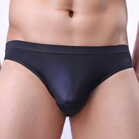 Sexy Ice Silk Transparent Semless Pure Color Underwear for Men