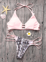Sexy Lace Up Cute Backless Bandage V-Strings Bikinis Juniors Swimsuits