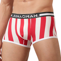 Sexy Low Waist Cotton Breathable U Convex Boxer Briefs for Men