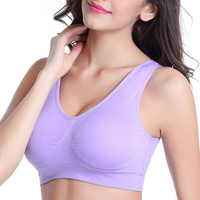Sexy Seamfree Breathable Soft Removable Padded Yoga Sports Vest Bras