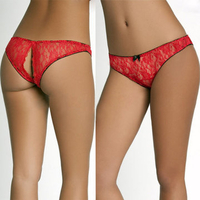 Sexy Seamless Hollow Lace Bowknot Briefs Low Waist Panties