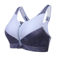 Sexy Shockproof Front Zipper Professional Sports Bras Wireless Yoga Bra For Women