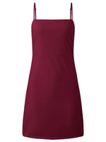 Sexy Spaghetti Strap Pure Color Backless Mini Dresses