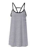Sexy Striped Spaghetti Strap Backless V Neck Women Dresses