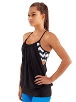 Sexy Two Piece Fake Patchwork Yoga Tank Tops