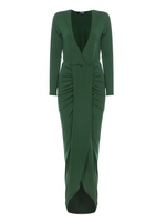 Sexy V-neck High Waist Irregular Hem Party Maxi Dress