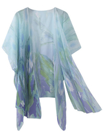 Sexy Women Flower Printed Beach Bikini Cover Ups Chiffon Kimono
