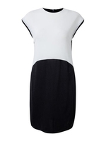 Sexy Women Short Sleeve Patchwork Work Sheath Pencil Dress