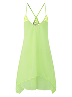 Sexy Women Spaghetti Strap V-neck Chiffon Mini Dresses