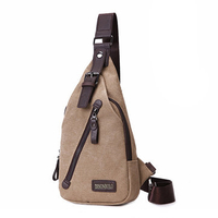 Shoulder Messenger Bag Casual Canvas Bag Capacity Leisure Shoulder Chest Bag For Men