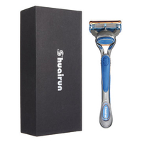 Shuairun 5 Layer Blades Manual Razor Shaver Kits With 4 Replacement Heads
