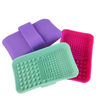 Silicone Washing Brush Pad Cleaning Cosmetic Pad Square Beauty Makeup Tools