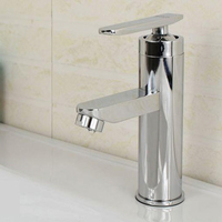 Single Handle Bath Basin Sink Stainless Steel Hot And Cold Water Mix Faucet