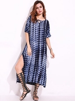 Snake Print Dyeing Maxi Dress