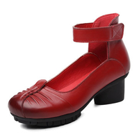 Socofy Retro Block Sandals