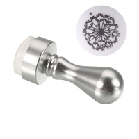 Soft Silicone Nail Art Stamper Stamp Scraper Kit Silver Metal Handle Manicure Tools