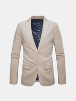 Solid Color Slim Fit Inside Corduroy Blazers