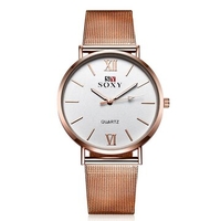 SOXY Vintage Watch Simple Alloy Rose Gold Women Watch