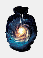 Space Printing Casual Sport Hoodies