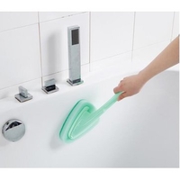Sponge Clean Brush Bathtub Kitchen Corner Wash Basin Scrub Brush Cleaner