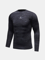 Sport Bodybuilding Breathable Tops Quick-drying Elastic Tight Long Sleeve T-shirt for Men