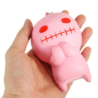 Squishy Lips Zipped Man Slow Rising Collection Gift Decor Soft Toy Phone Bag Strap