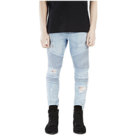 Stone Washed Biker Jeans