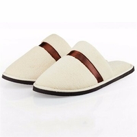 Stripe Color Match Flat Slip On Indoor Home Slippers