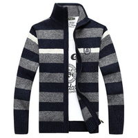 Stripe Pattern Knitted Casual Sweater
