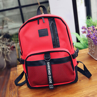 Students Book Bags Nylon Net Patchwork Gym Bag Backpacks