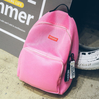 Students Net Book Bags Unisex Backpack Fitness Gym Bag