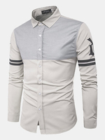 Stylish Casual Stitching Stripes Button Up Designer Shirts for Men