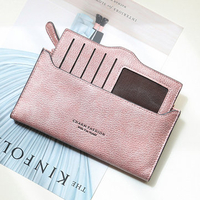 Stylish Long Wallet Multi-slots Card Holder Purse Phone Bag For Women