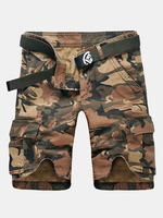 Summer Loose Camouflage Multi-Pocket Cotton Cargo Shorts Casual Shorts For Men